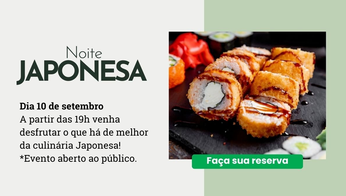 Rodizio comida japonesa em barbacena - Park Hotel Mantiqueira