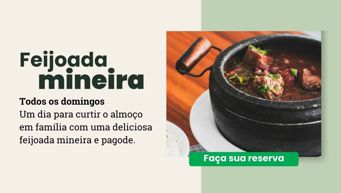 Feijoada mineira - almoço domingo