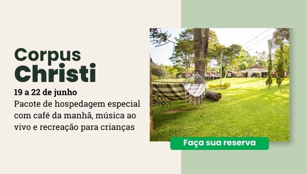 Pacote de hotel dia do feriado corpus christi